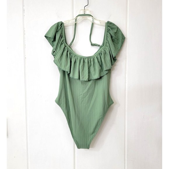 Cupshe Green One Piece Bathing Suit Size XL New with Tags - Picture 3 of 7